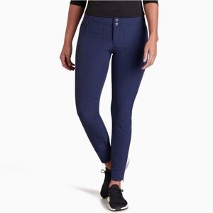 KUHL Women 8 Navy Blue Transcendr Skinny Pants Softshell Lightweight